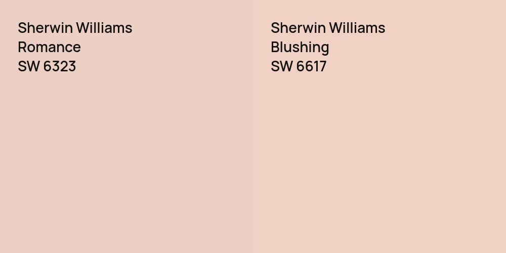 Sherwin Williams Romance vs. Sherwin Williams Blushing