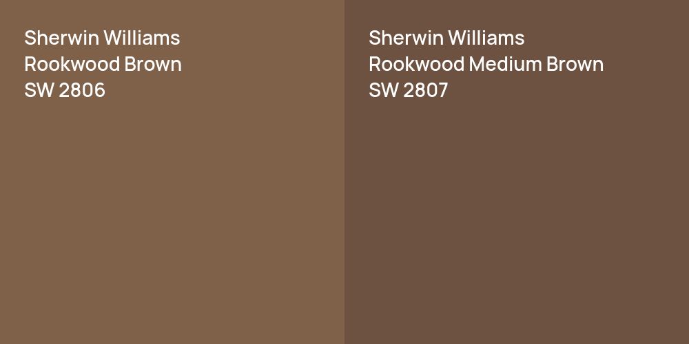 Sherwin Williams Rookwood Brown vs. Sherwin Williams Rookwood Medium Brown