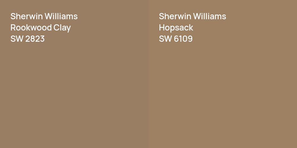 Sherwin Williams Rookwood Clay vs. Sherwin Williams Hopsack