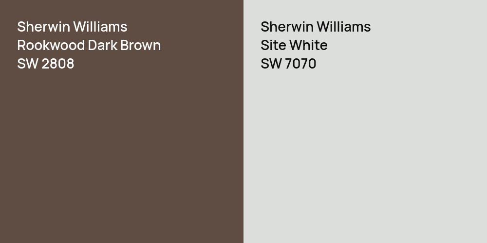 Sherwin Williams Rookwood Dark Brown vs. Sherwin Williams Site White