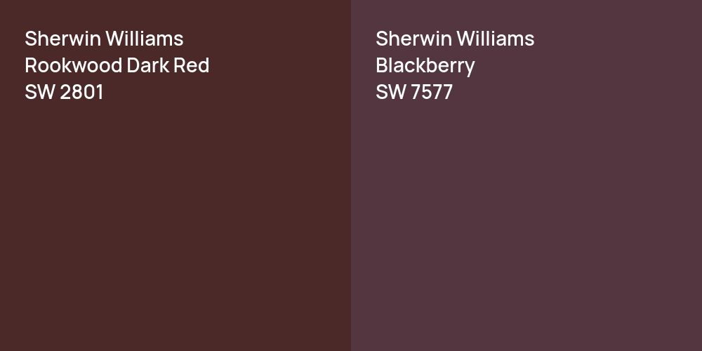 Sherwin Williams Rookwood Dark Red vs. Sherwin Williams Blackberry