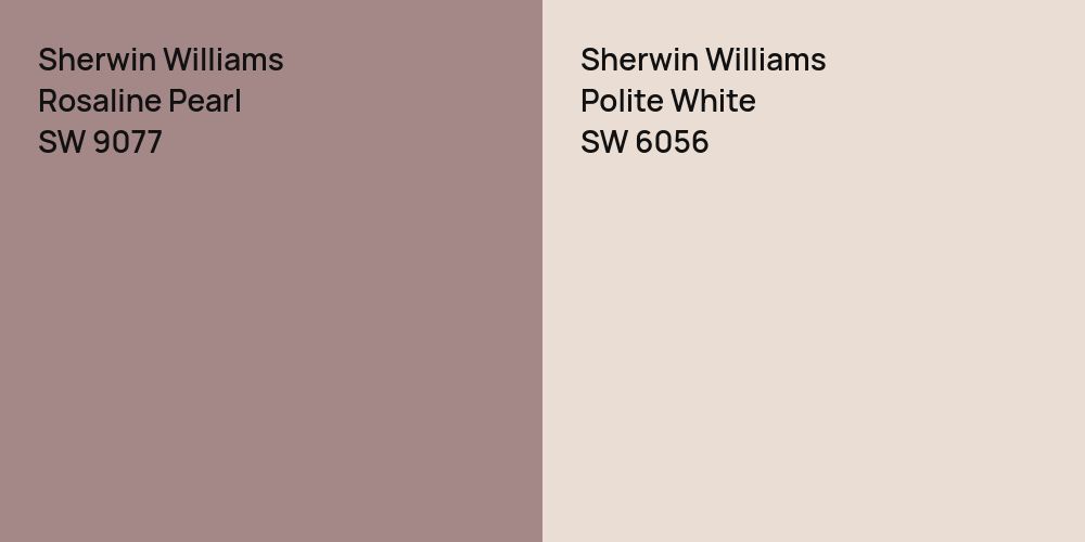 Sherwin Williams Rosaline Pearl vs. Sherwin Williams Polite White