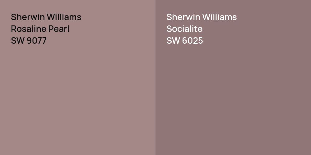 Sherwin Williams Rosaline Pearl vs. Sherwin Williams Socialite