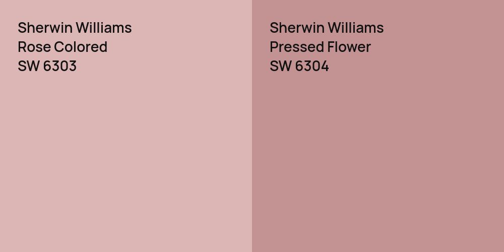 Sherwin Williams Rose Colored vs. Sherwin Williams Pressed Flower