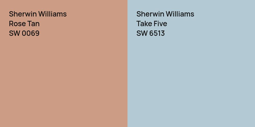 Sherwin Williams Rose Tan vs. Sherwin Williams Take Five