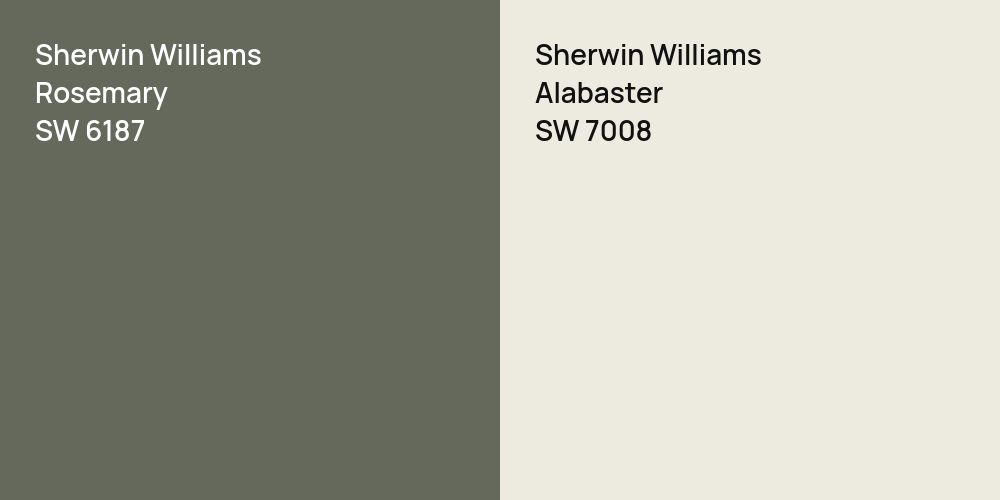 Sherwin Williams Rosemary vs. Sherwin Williams Alabaster