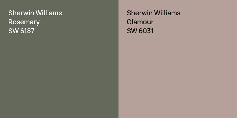 Sherwin Williams Rosemary vs. Sherwin Williams Glamour