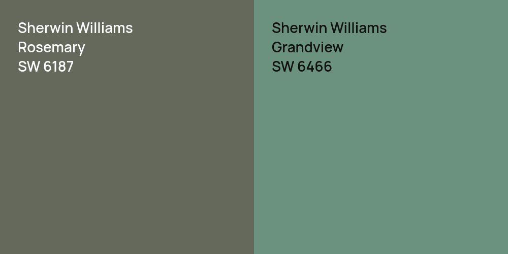 Sherwin Williams Rosemary vs. Sherwin Williams Grandview