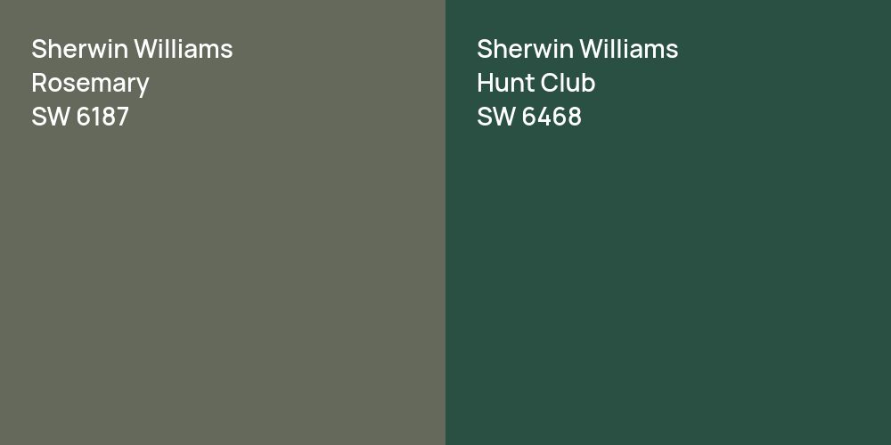 Sherwin Williams Rosemary vs. Sherwin Williams Hunt Club