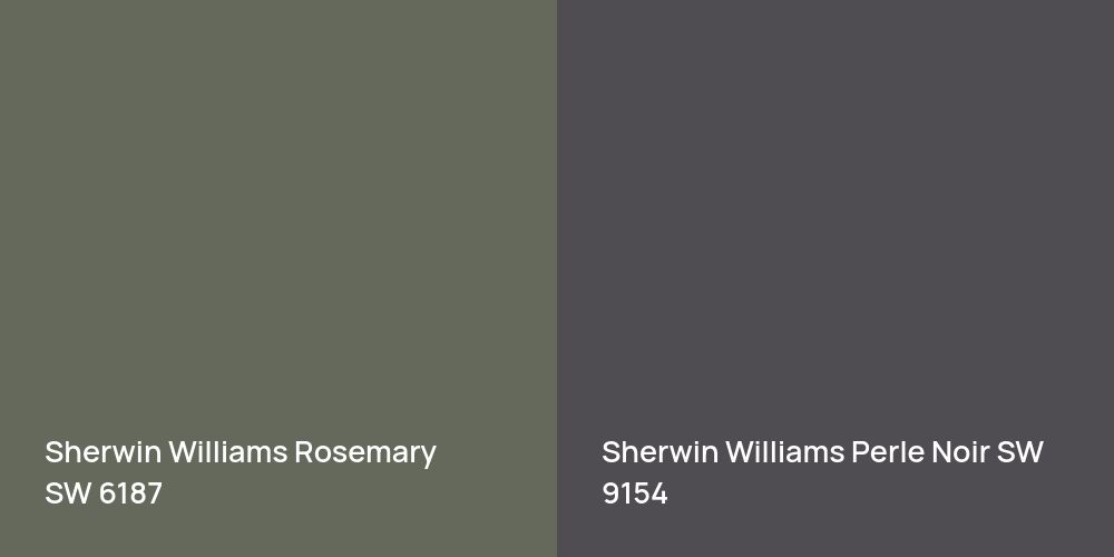 Sherwin Williams Rosemary vs. Sherwin Williams Perle Noir