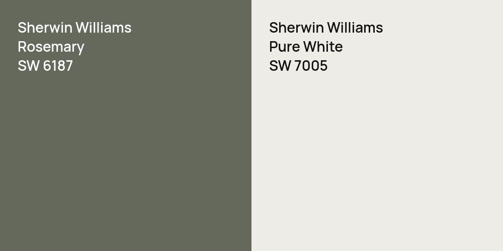 Sherwin Williams Rosemary vs. Sherwin Williams Pure White