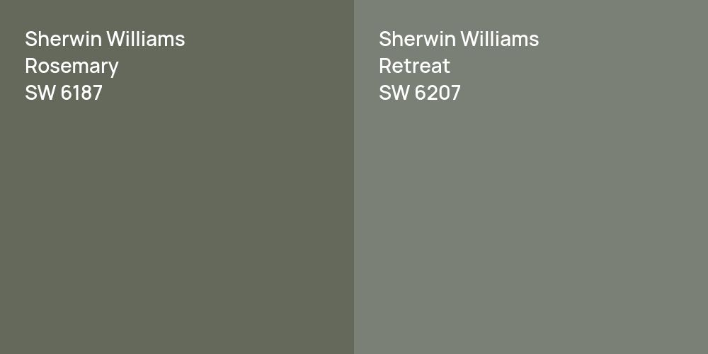 Sherwin Williams Rosemary vs. Sherwin Williams Retreat