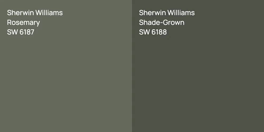 Sherwin Williams Rosemary vs. Sherwin Williams Shade-Grown