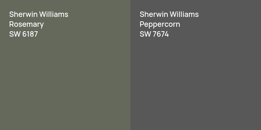 Sherwin Williams Rosemary vs. Sherwin Williams Peppercorn