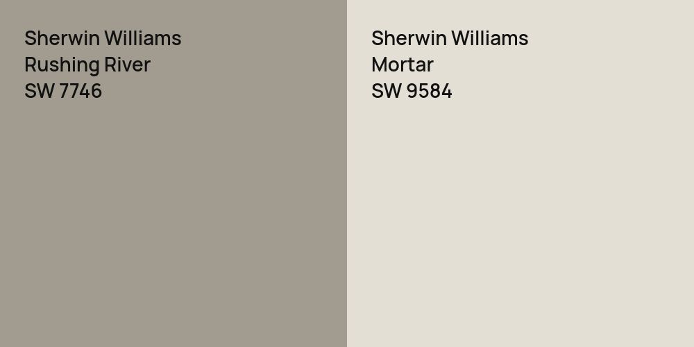 Sherwin Williams Rushing River vs. Sherwin Williams Mortar