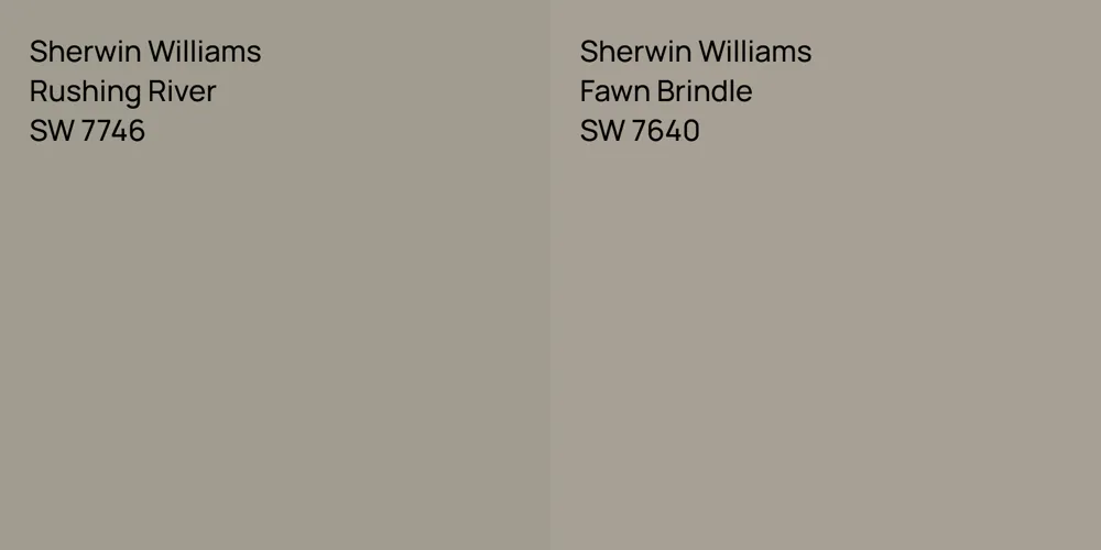 Sherwin Williams Rushing River vs. Sherwin Williams Fawn Brindle