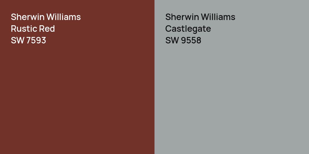 Sherwin Williams Rustic Red vs. Sherwin Williams Castlegate