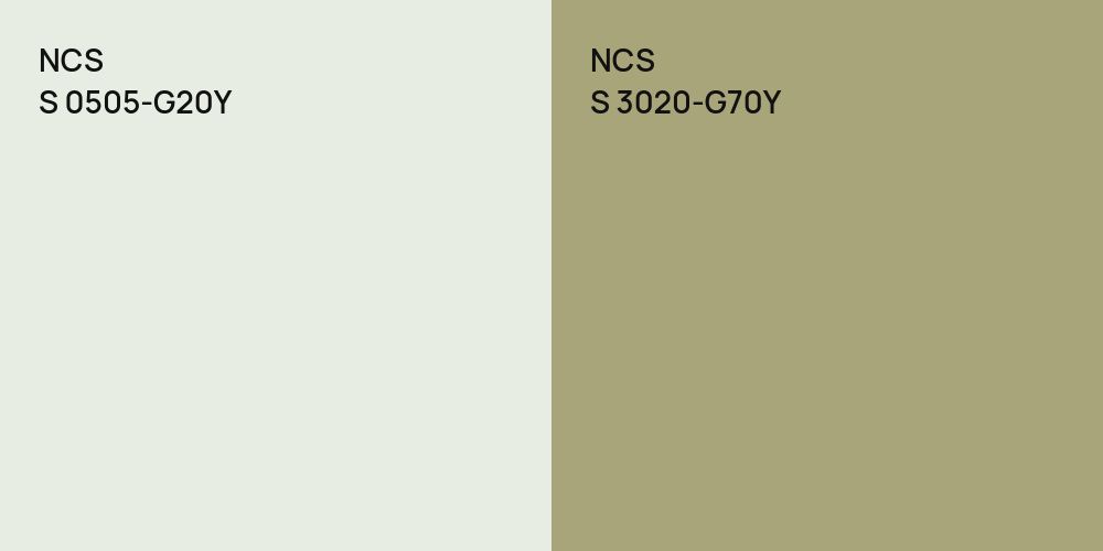 NCS S 0505-G20Y vs. NCS S 3020-G70Y