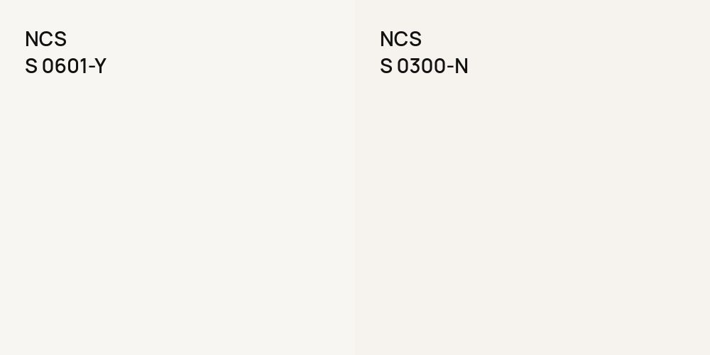 NCS S 0601-Y vs. NCS S 0300-N