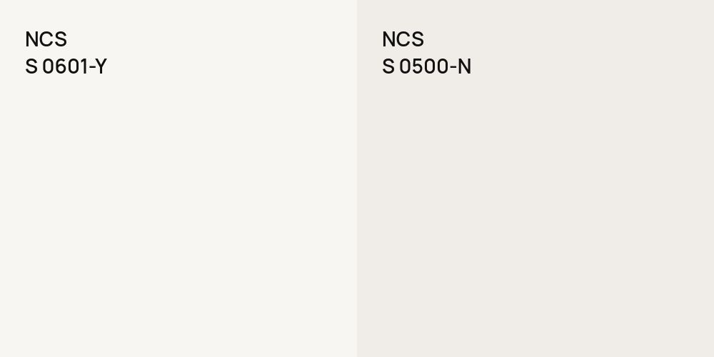 NCS S 0601-Y vs. NCS S 0500-N