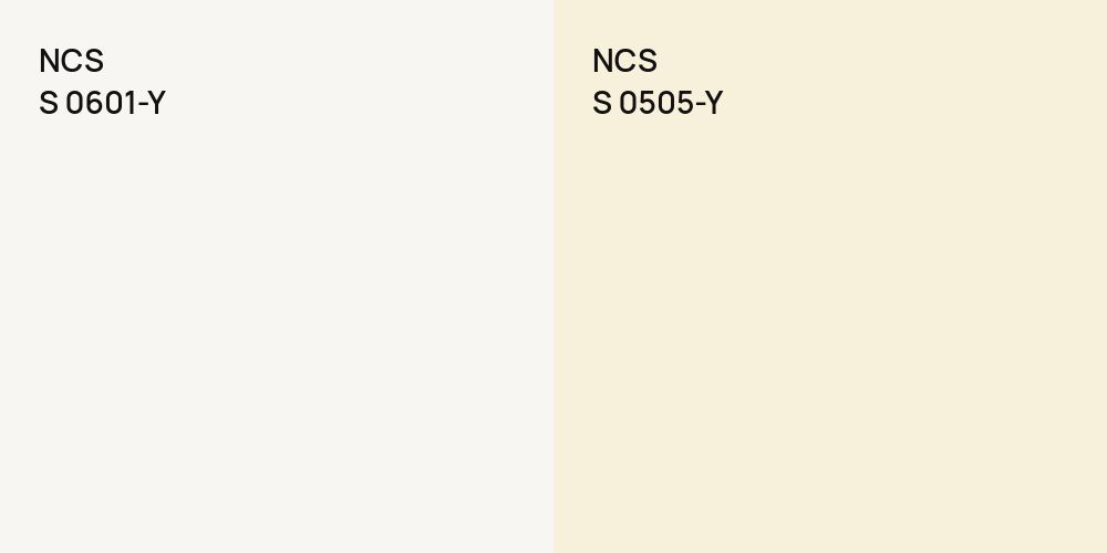 NCS S 0601-Y vs. NCS S 0505-Y