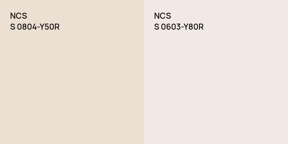 NCS S 0804-Y50R vs. NCS S 0603-Y80R