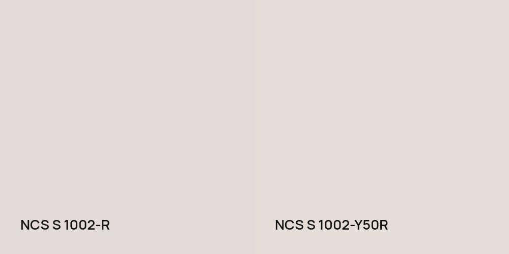 NCS S 1002-R vs. NCS S 1002-Y50R