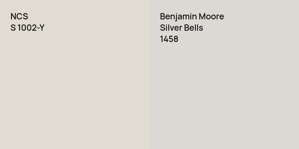 NCS S 1002-Y vs. Benjamin Moore Silver Bells