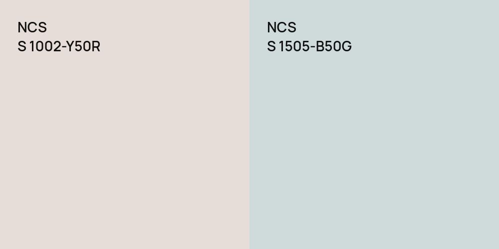 NCS S 1002-Y50R vs. NCS S 1505-B50G