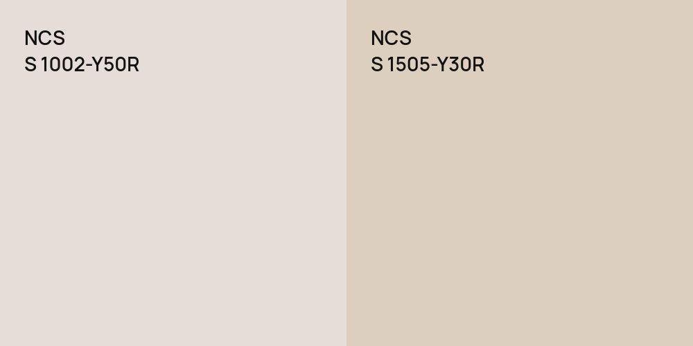 NCS S 1002-Y50R vs. NCS S 1505-Y30R