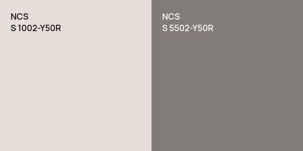 NCS S 1002-Y50R vs. NCS S 5502-Y50R