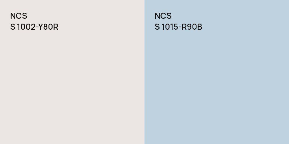 NCS S 1002-Y80R vs. NCS S 1015-R90B