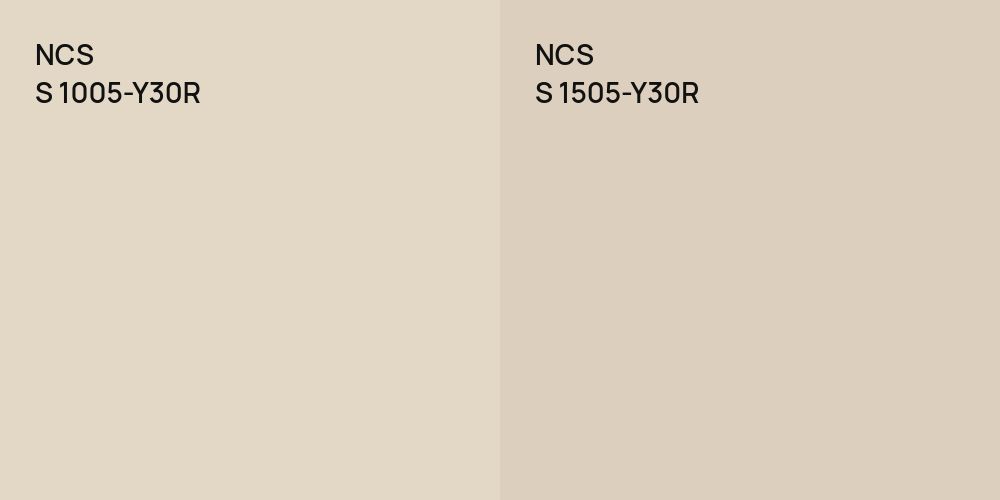 NCS S 1005-Y30R vs. NCS S 1505-Y30R