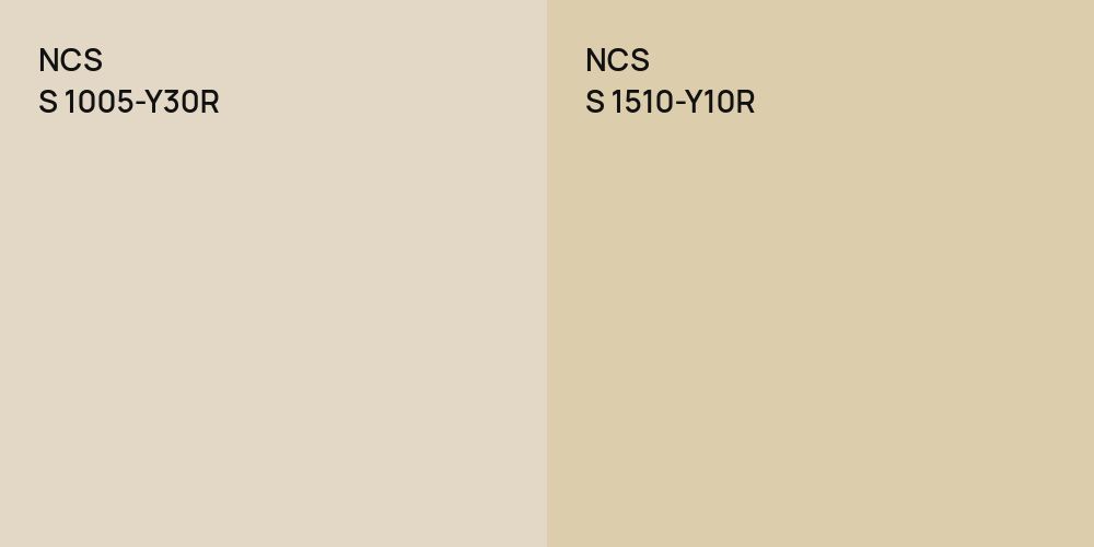 NCS S 1005-Y30R vs. NCS S 1510-Y10R