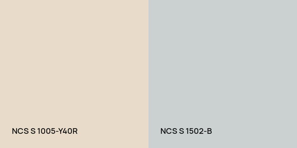 NCS S 1005-Y40R vs. NCS S 1502-B