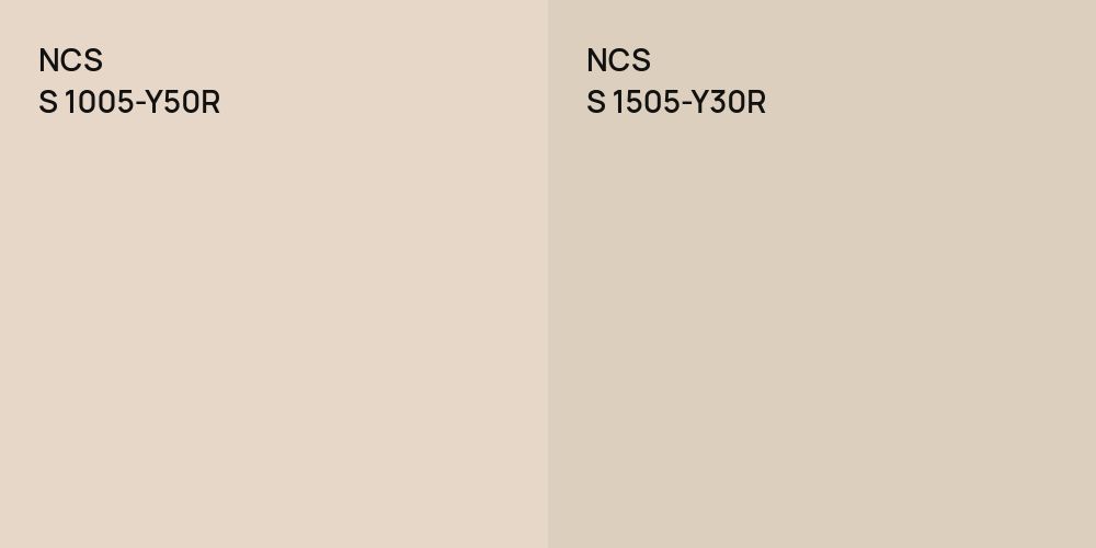 NCS S 1005-Y50R vs. NCS S 1505-Y30R