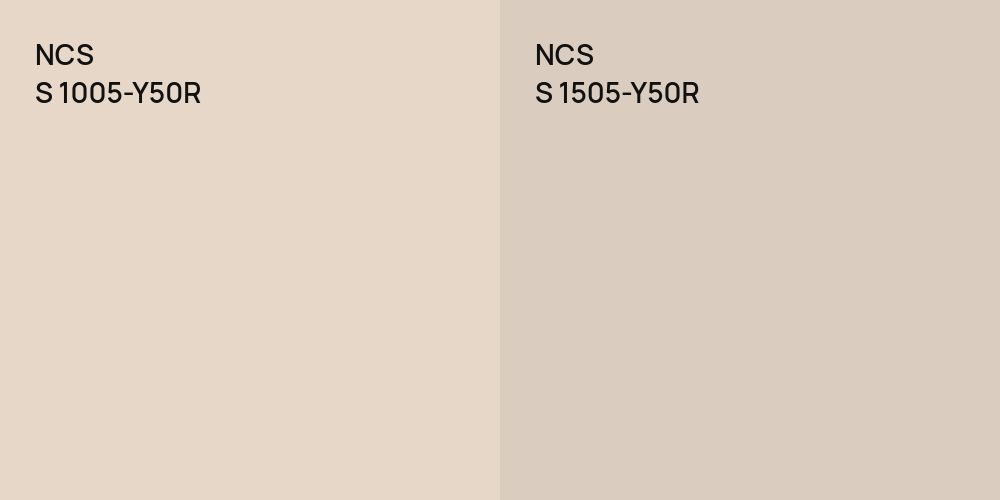 NCS S 1005-Y50R vs. NCS S 1505-Y50R