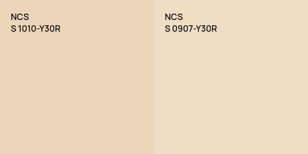 NCS S 1010-Y30R vs. NCS S 0907-Y30R