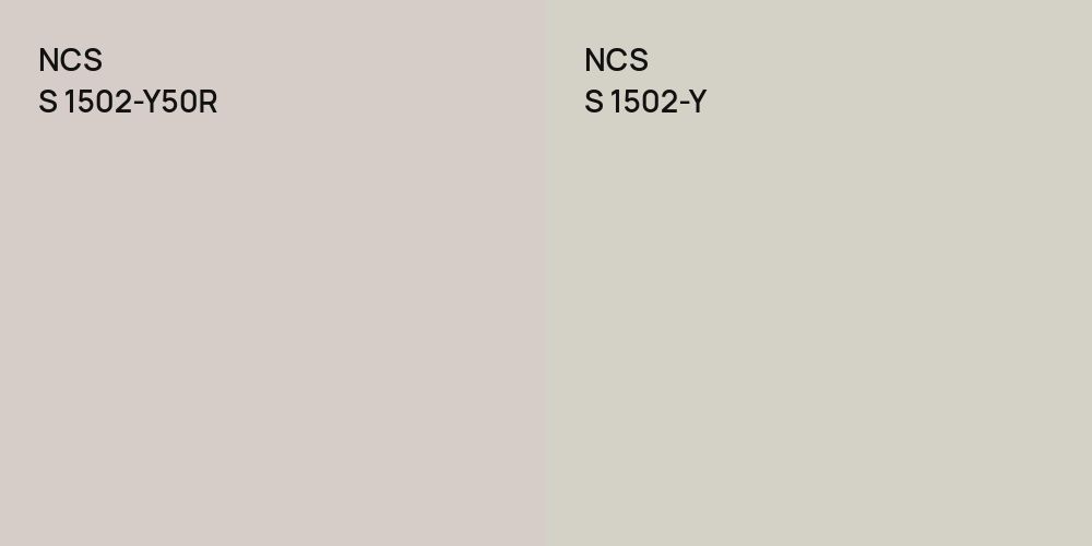 NCS S 1502-Y50R vs. NCS S 1502-Y