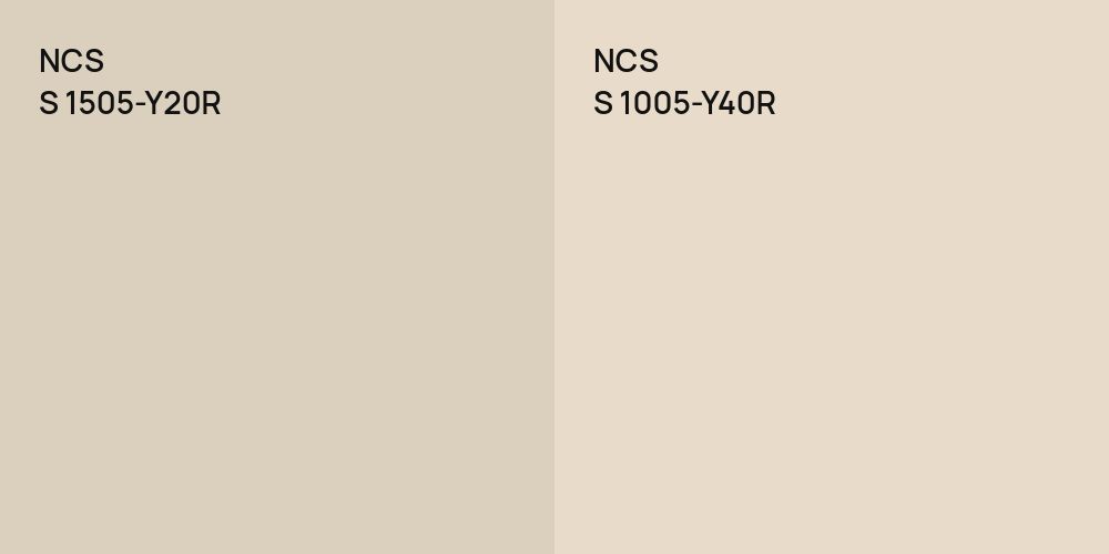 NCS S 1505-Y20R vs. NCS S 1005-Y40R