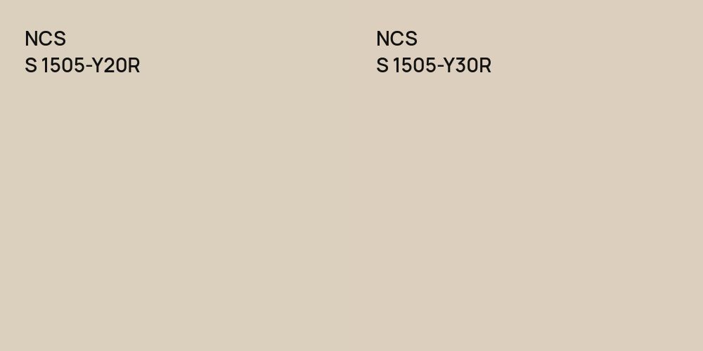 NCS S 1505-Y20R vs. NCS S 1505-Y30R