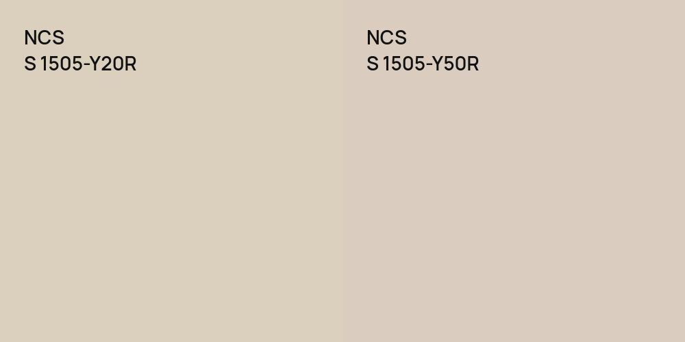 NCS S 1505-Y20R vs. NCS S 1505-Y50R