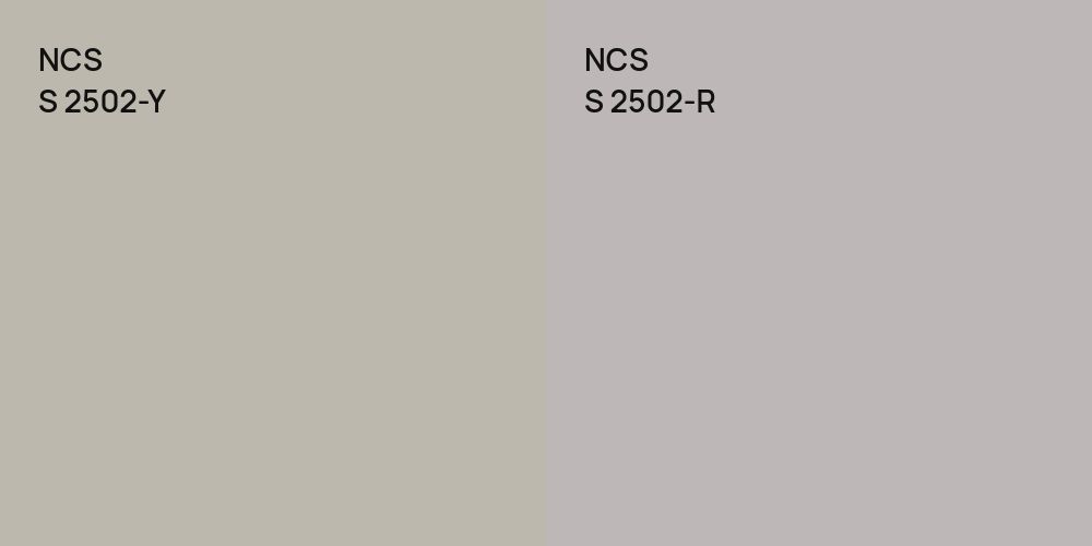 NCS S 2502-Y vs. NCS S 2502-R