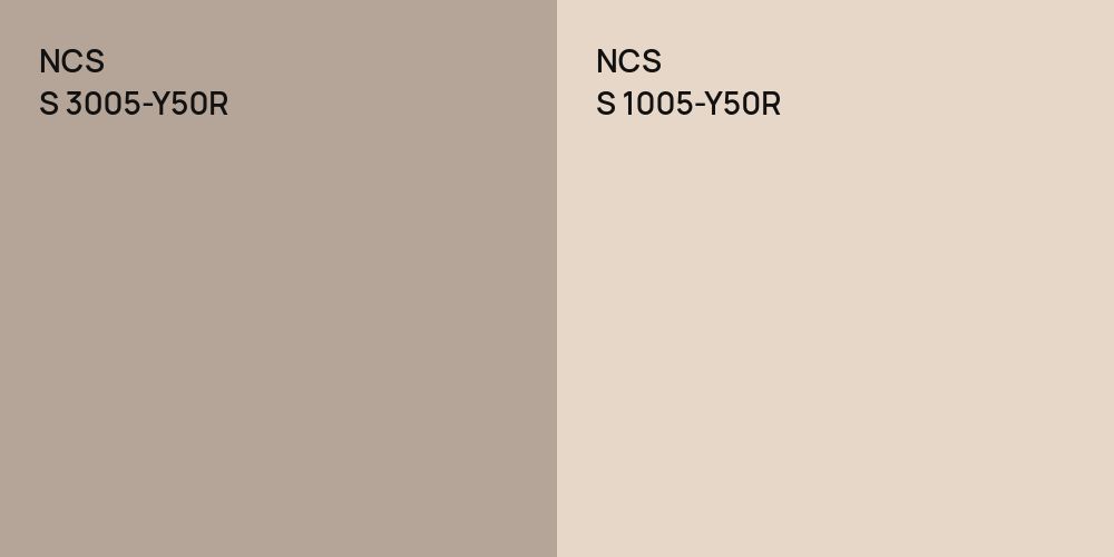 NCS S 3005-Y50R vs. NCS S 1005-Y50R