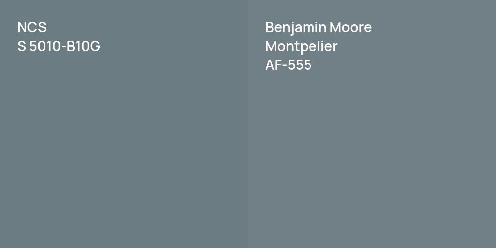 NCS S 5010-B10G vs. Benjamin Moore Montpelier