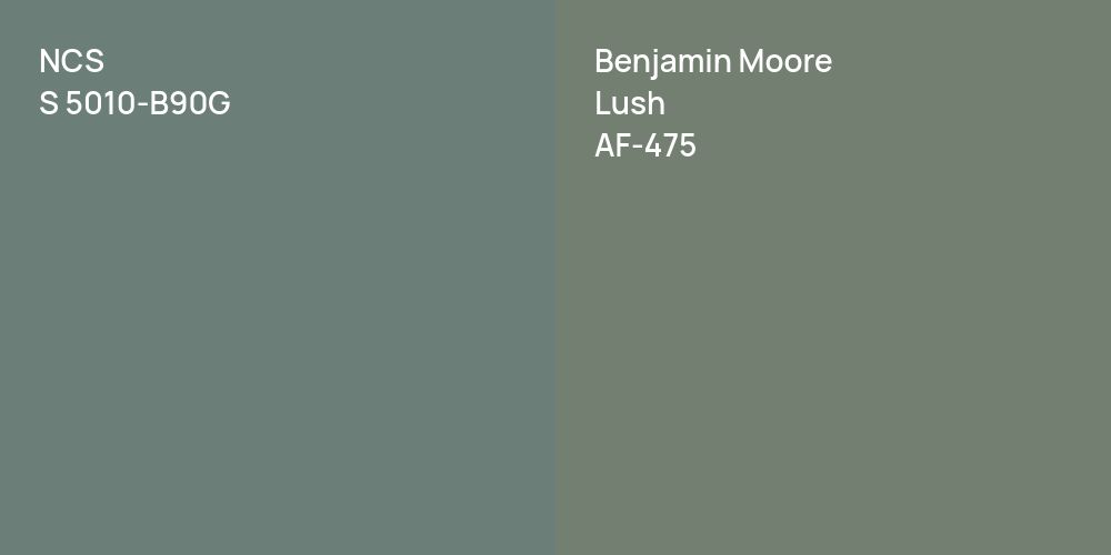 NCS S 5010-B90G vs. Benjamin Moore Lush