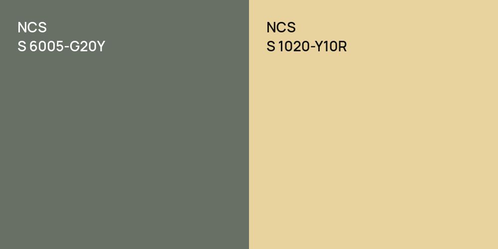 NCS S 6005-G20Y vs. NCS S 1020-Y10R