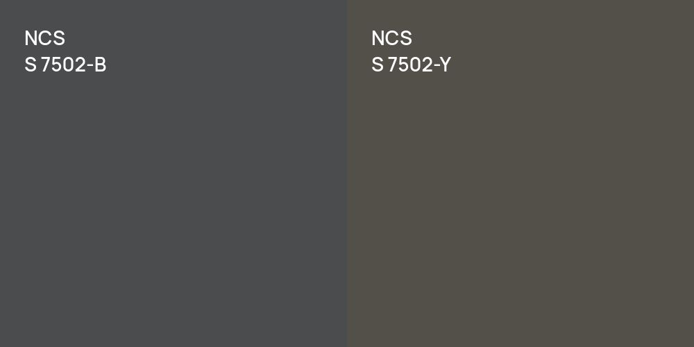 NCS S 7502-B vs. NCS S 7502-Y