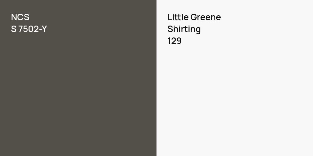 NCS S 7502-Y vs. Little Greene Shirting