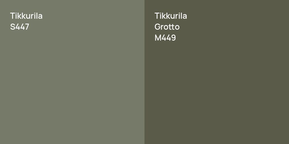 Tikkurila S447 vs. Tikkurila Grotto